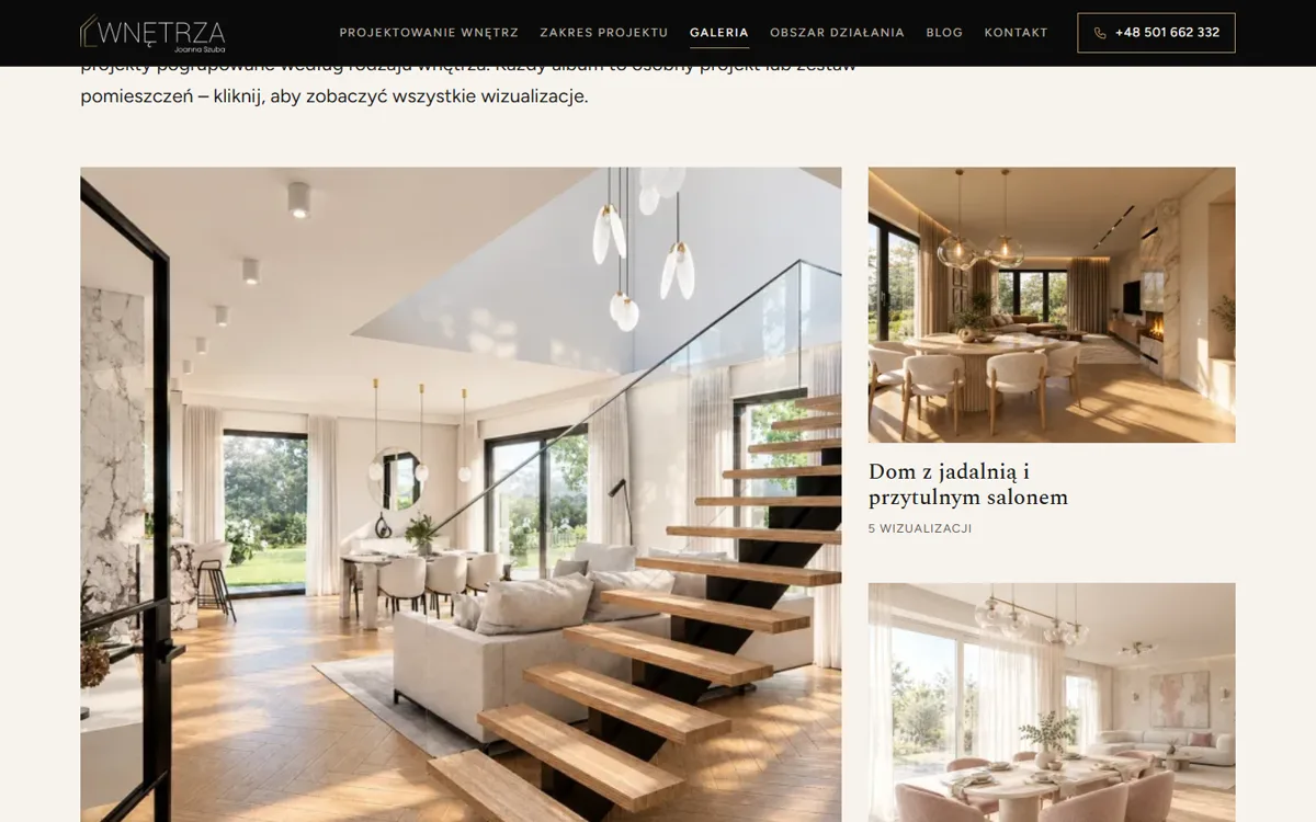 Galeria projektów wnętrz na projektowanie-wnetrz.net.pl